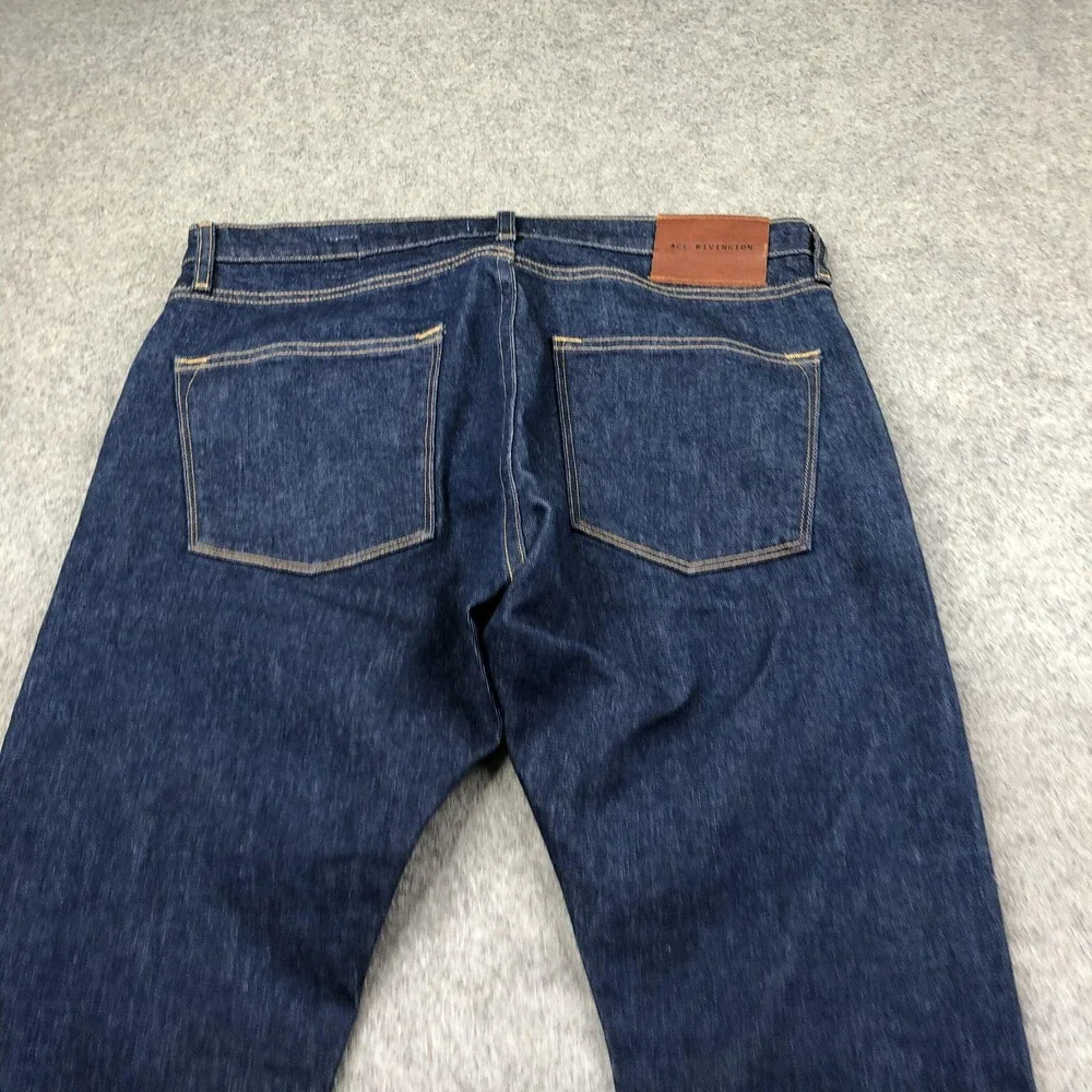 Ace Rivington Jeans Mens 33x30 Blue Dark Wash Slim Taper Denim Pants Casual